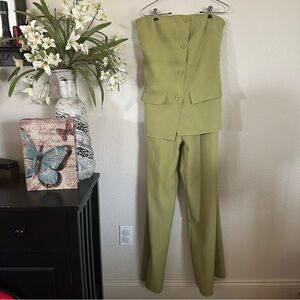 PrettyLittleThing Lime Green Pantsuit